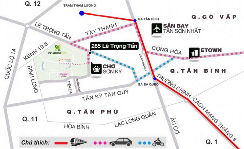 Vị trí Celadon City 
